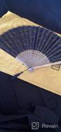 img 1 attached to Vintage Bamboo Wood Silk Folding Hand Fan For Women - Amajiji HBSY (23Cm) (003) review by Adam Aponte