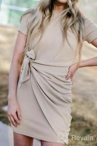 img 5 attached to Stay Stylishly Cool: LETSRUNWILD Women'S Short Sleeve Ruched Wrap Dress For Summer'S Beach Casual Look