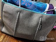 img 1 attached to Versatile Beach Tote Bag With Inner Zip Pocket By QOGiR Neoprene review by Vijin Wisniewski