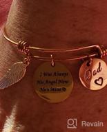 img 1 attached to ENSIANTH Dad Memorial Jewelry Bangle Angel Wing Sympathy Gift For Her Used To Be His Angel Now He'S Mine review by Beth Wilson