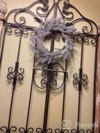 img 1 attached to Farmhouse Lavender Wreath Decor - 2Pack 14" Purple Flowers And Green Leaves Lavender Wreath By WsCrofts review by Stephanie Slevira