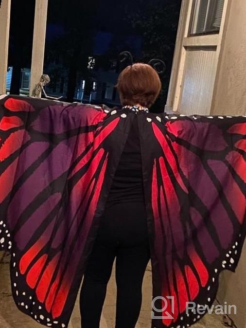 img 1 attached to Flying High With Butterfly Shawl: The Perfect Costume Accessory For Women review by Lauren Miller