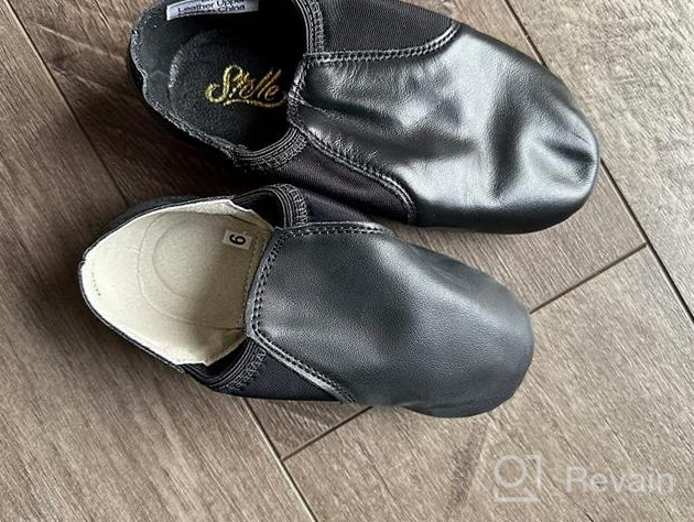 img 1 attached to Comfortable STELLE Leather Slip Dance 🩰 Toddler Girls' Shoes: Perfect for Little Dancers review by Paul Rogger