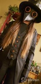 img 5 attached to Средневековый фрак для мальчиков, куртка, костюмы на Хэллоуин, готический стимпанк, винтажное викторианское платье с высоким воротником, униформа, пальто