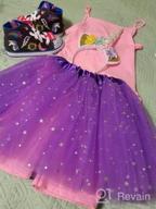 img 1 attached to 👑 Sparkling Layered Princess Ballet Clothing for Girls' Skirts & Skorts by Csbks review by Mandy Rivera