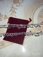 img 1 attached to 💃 Pakistani Indian Bridal Traditional Silver Tone Payal Anklet Pair with Vibrant Bells Ideal for Enchanting Dance Performances review by Amber Anderson