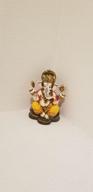 img 1 attached to Marble Powder Lord Ganesh Ganpati Elephant Hindu God Statue: The Blessing, Colored & Enhanced With Gold, Handcrafted In India By Lightahead review by Michael Robertson