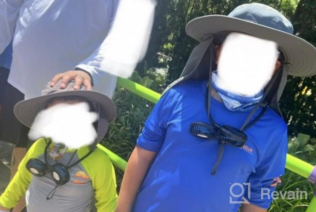 img 1 attached to ☀️ Protect Your Kids from Harmful Sunrays with Home Prefer UPF 50+ Boys Sun Hat with Neck Flap review by Cary Clemons