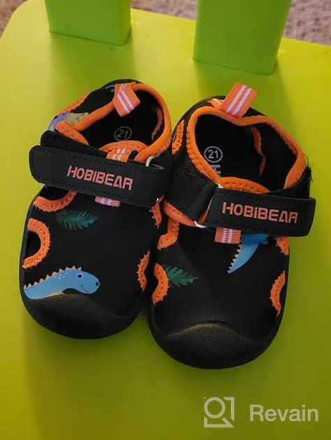 img 1 attached to 🏻 HOBIBEAR Toddler Closed Toe Aquatic Sandals for Boys: Perfect Shoes for Adventure! review by Sharmake Shuram