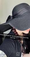 img 1 attached to Stay Stylish And Protected With Women'S Big Bowknot Straw Sun Hat - UPF 50+ review by Robert Lee