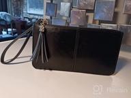картинка 1 прикреплена к отзыву Эксклюзивный кожаный портмоне ручной работы для женщин — органайзер для телефона с несколькими карманами и сумочка от Michelle Watson