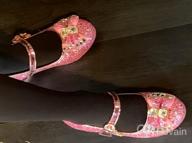 img 1 attached to Sparkling Style: Walofou Glitter Princess Ballerina Iridescent Girls' Flats review by Rachel Polk