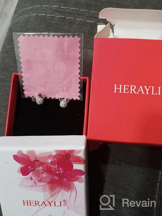 img 1 attached to 💎 Swarovski Crystal Allergic Girls' Jewelry: HERAYLI Earrings - Hypoallergenic and Stunning Accessories review by Michele Rutland