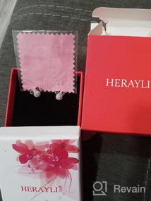 img 6 attached to 💎 Swarovski Crystal Allergic Girls' Jewelry: HERAYLI Earrings - Hypoallergenic and Stunning Accessories