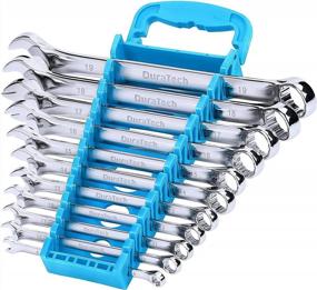 img 4 attached to DURATECH 11-Piece Metric Combination Wrench Set, 8Mm To 19Mm 12-Point CR-V Steel With Organized Holder