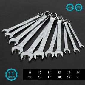 img 3 attached to DURATECH 11-Piece Metric Combination Wrench Set, 8Mm To 19Mm 12-Point CR-V Steel With Organized Holder