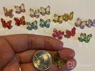 img 1 attached to 🦋 6-Piece Set of Vibrant Butterfly Earrings with Clear Crystals - Elegant Glass Stud Jewelry for Women, Girls, and Daughters - Exquisite, Cute, and Colorful Summer Accessories review by Angie Creek