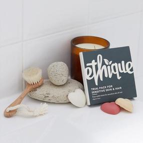 img 2 attached to Experience Ethique'S Gentle Care With Sensitive Skin & Hair Trial Pack - Shampoo, Conditioner, Face Cleanser & Body Butter - Travel-Size, Plastic-Free, Vegan & Cruelty-Free - Eco-Friendly