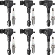 🚀 enhance your nissan infiniti's performance with vplus set of 6 ignition coils & spark plugs - compatible with 2002-2012 models логотип