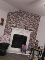 img 1 attached to 23.6" X 118" Peel & Stick Faux Stone Brick Wallpaper - Removable Self-Adhesive Home Decoration Fireplace Shelf Paper review by Sam Bell