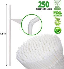 img 3 attached to 🐼 StrawPanda Plant Based Drinking Straws (250 Pack) - Eco Friendly & BPA Free Plastic Straw Alternative