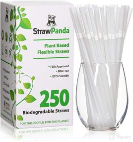 img 4 attached to 🐼 StrawPanda Plant Based Drinking Straws (250 Pack) - Eco Friendly & BPA Free Plastic Straw Alternative