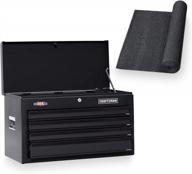 black 4-drawer 26-inch craftsman tool chest with drawer liner roll (cmst82764bk) for exceptional storage and organization logo