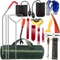 21-piece professional car tool kit - long reach grabber, air wedge pump, plastic wedge, trim removal set, & car tool bag logo