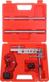 img 4 attached to 🔧 Shankly 7 Piece Professional Grade Flaring Tool Set - Heavy Duty Brake Line Flaring Kit with Tubing Straightener and Cutter - Not a Double Brake Flaring Tool