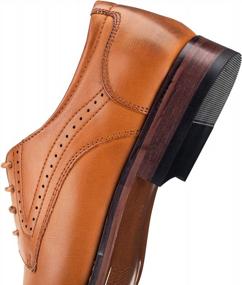 img 1 attached to Обновите свой стиль: классические мужские модельные туфли Vostey Wingtip Brogue