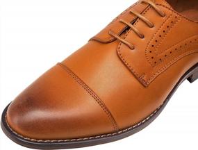 img 3 attached to Обновите свой стиль: классические мужские модельные туфли Vostey Wingtip Brogue