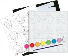 img 2 attached to Набор для рисования по номерам Faber-Castell Cupcake Pop-Art: идеальный набор для творчества для детей.