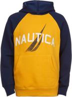 nautica colorblock fleece hoodie mineral boys' clothing : active логотип