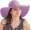 women's wide brim sun hat - sun protection floppy straw hat summer beach hat 1 logo