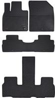 megiteller car floor mats: custom fit for hyundai palisade 2020-2023 | odorless, washable, heavy-duty rubber | all weather floor liners front and rear set | black logo