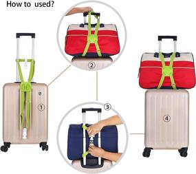 img 1 attached to Bungee Luggage Straps Suitcase Adjustable Travel Accessories - Luggage Straps