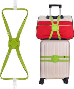 img 4 attached to Bungee Luggage Straps Suitcase Adjustable Travel Accessories - Luggage Straps