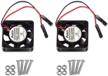 2-pack dorhea 3007 quiet brushless fans for raspberry pi 4 and other models - 30x30x7mm cooling fans with 3.3v and 5v dc for robot projects and diy projects logo