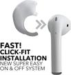 decibullz custom moldable covers and ear hooks, universal earbuds accessory, compatible with apple airpods(r) and earpods logo