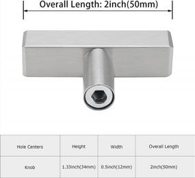 img 3 attached to Homdiy Kitchen Cabinet Knobs Brushed Nickel Drawer Knobs - HDJ22SN 30Pack Single Hole Knobs With 2Inch Overall Length Brushed Nickel Door Knob Kitchen Hardware For Cabinets Sliver Drawer Knobs