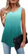 women's sleeveless active tank top with ruffle loose tunic blouse shirt by tecrew logo