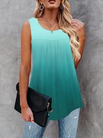 img 2 attached to Women'S Sleeveless Active Tank Top With Ruffle Loose Tunic Blouse Shirt By TECREW