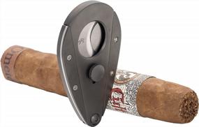 img 1 attached to Xikar Xi3 Titanium Black Cigar Cutter - каплевидная форма, калибр кольца 54, высококачественная нержавеющая сталь 440 с HRC 57