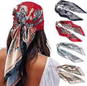 img 4 attached to 🧣 HAIMEIKANG Scarves: Innovative Headscarf Bandanas for Women - Mix and Match Accessories at Scarves & Wraps