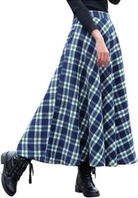 img 1 attached to BININBOX Womens Vintage Pleated Autumn Women's Clothing via Skirts