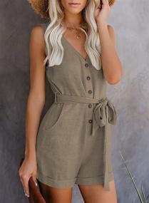 img 1 attached to 👗 Acelitt Sleeveless Women's Jumpsuit Rompers Playsuit - Fashionable Jumpsuits, Rompers & Overalls for Women