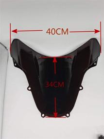 img 1 attached to HANSWD For Suzuki GSXR GSX-R 1000 600 750 Windshield WindScreen GSXR1000 GSXR750 GSXR600 600R 750R 1000R K1/K2/2000-2003Year (Transparent)