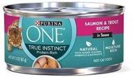 🐟 purina one true instinct salmon & trout recipe (12-cans) (3 oz each can) | enhanced seo logo