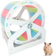 silent hamster fitness running wheel 🐹 - wooden toy for small pet cage supplies логотип