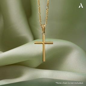 img 2 attached to 9Ct Yellow Gold Unisex Cross Pendant By Amberta Allure